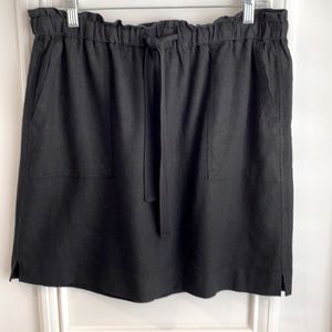 Black Linen Skirt